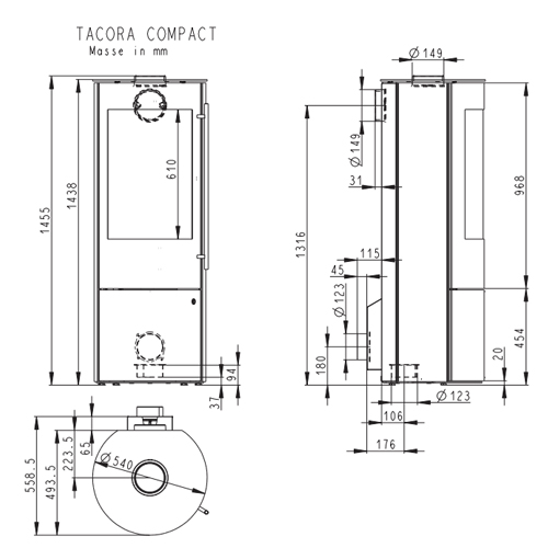 Kaminofen Olsberg Tacora, Stahl schwarz